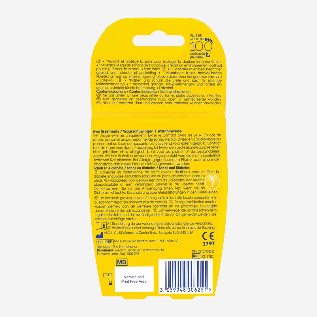 Pansements ampoules hydrocolloïdes format talon x5