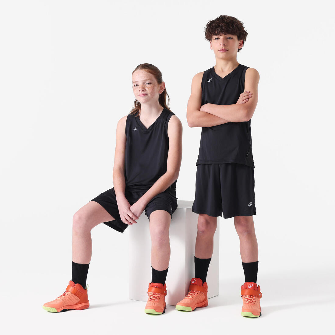 Short de basket avec poches enfant, 500