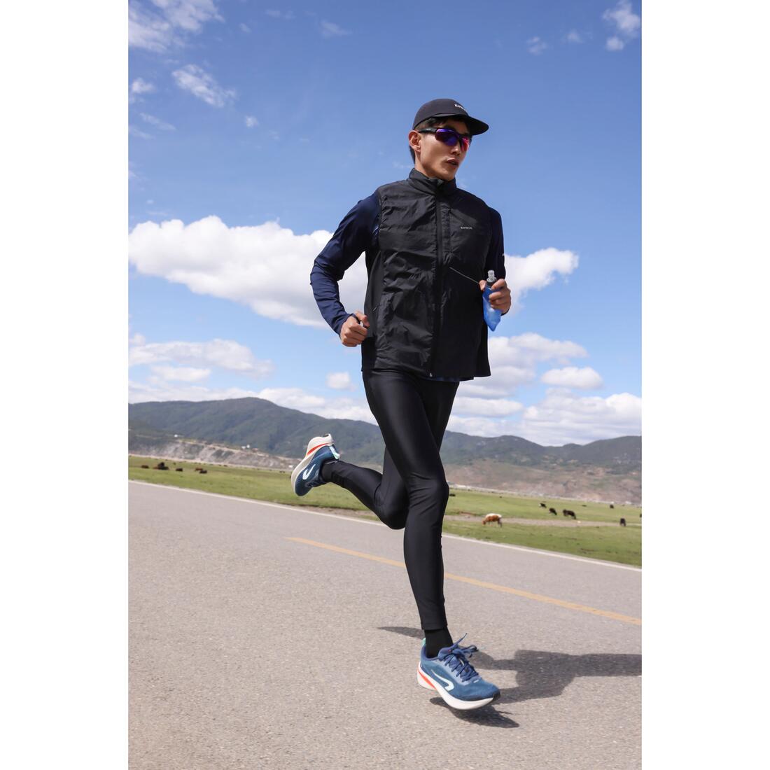 Collant de running respirant homme - kiprun run 100 dry noir