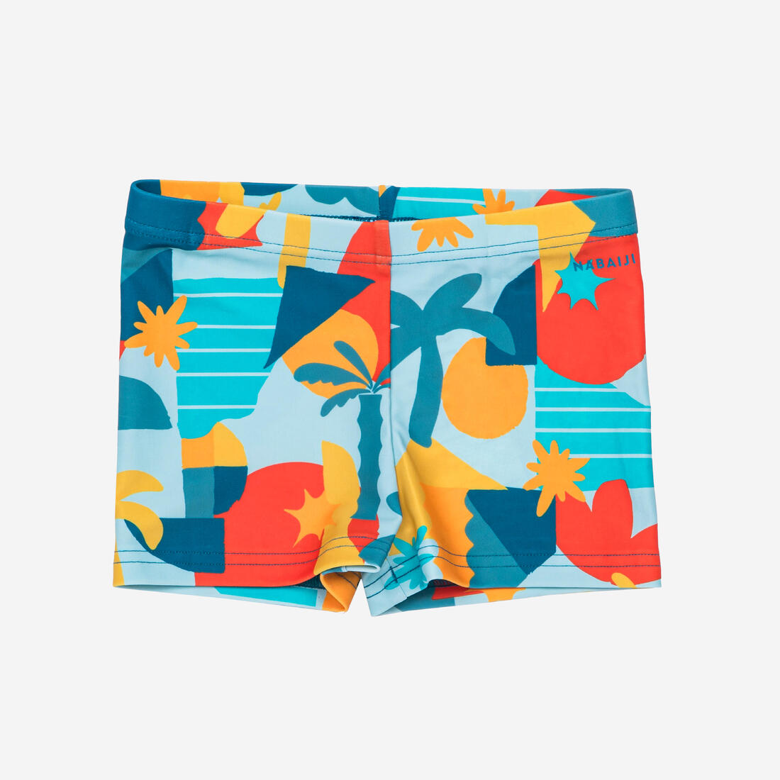 Boxer de bain bébé / enfant bleu imprimé crabes
