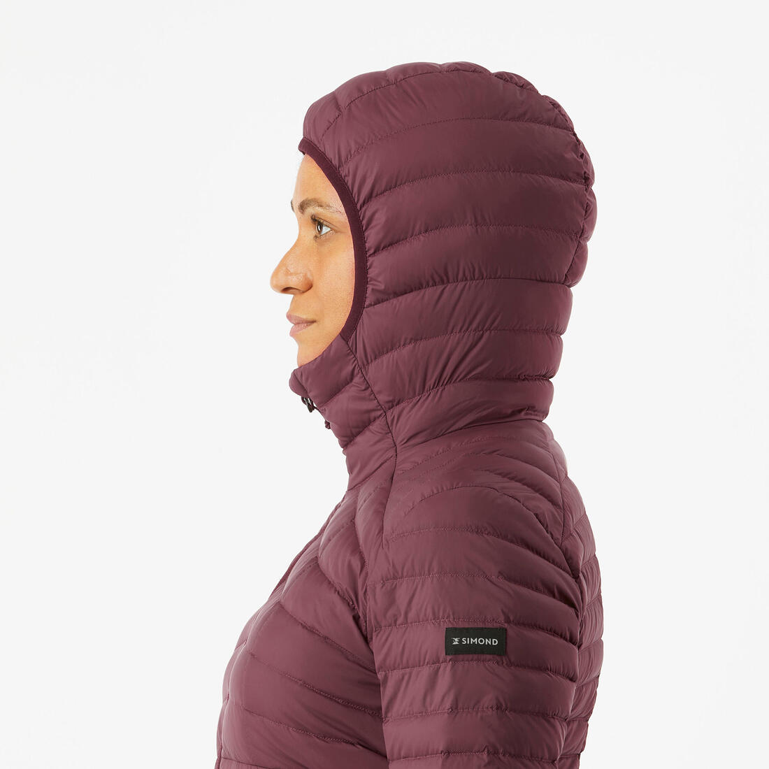 Doudoune à capuche en duvet de trek montagne - mt100 -5 °c - femme