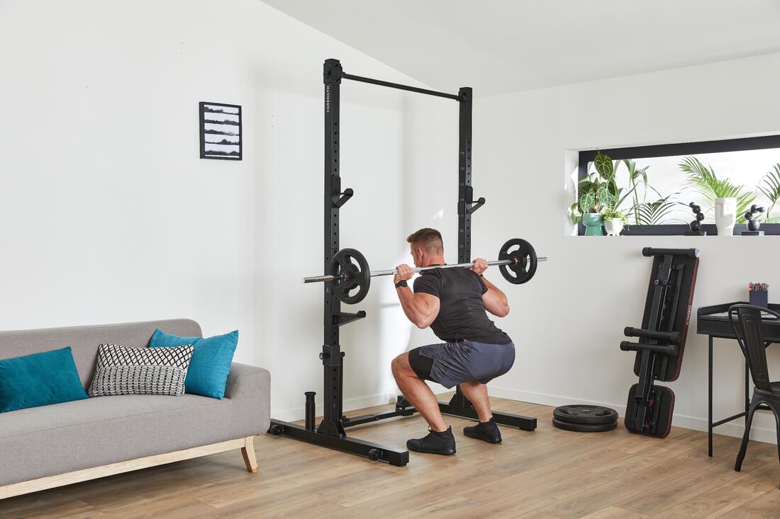Rack de musculation pliable/ rétractable squat, bench et traction - RACK 500