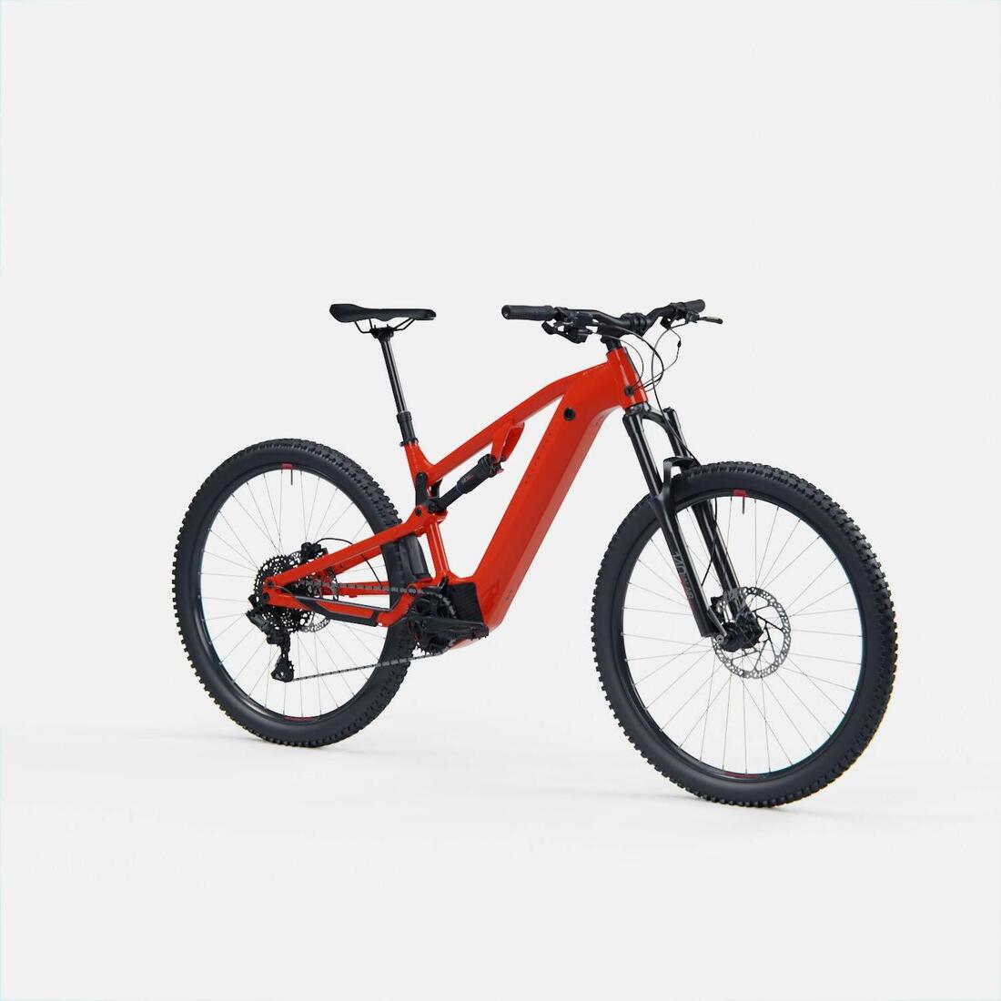 Vélo VTT électrique tout suspendu 29" - E-EXPL 520 S Rouge vif