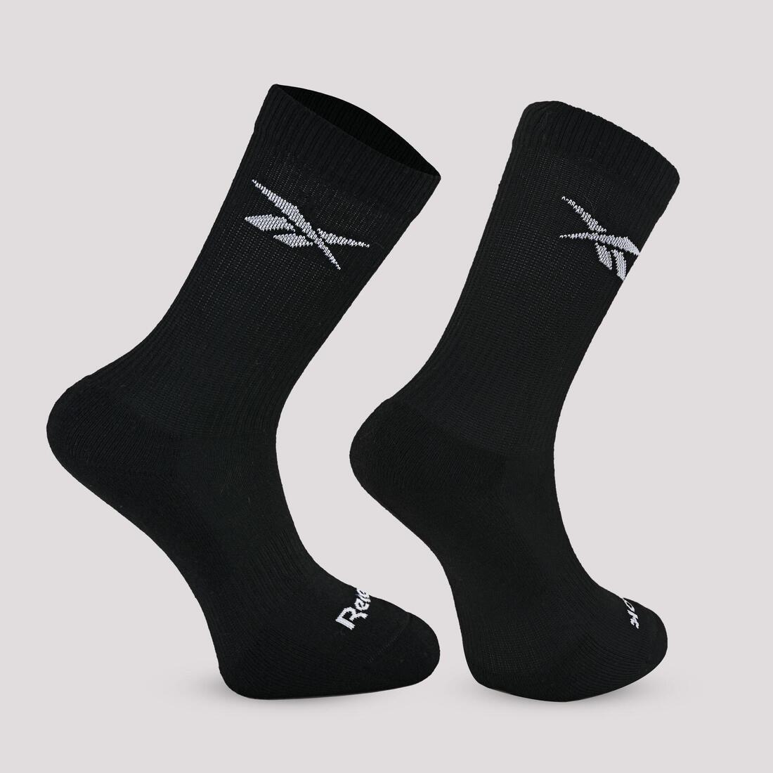 Lots de 3 paires de chaussettes de fitness mi-mollet, blanches