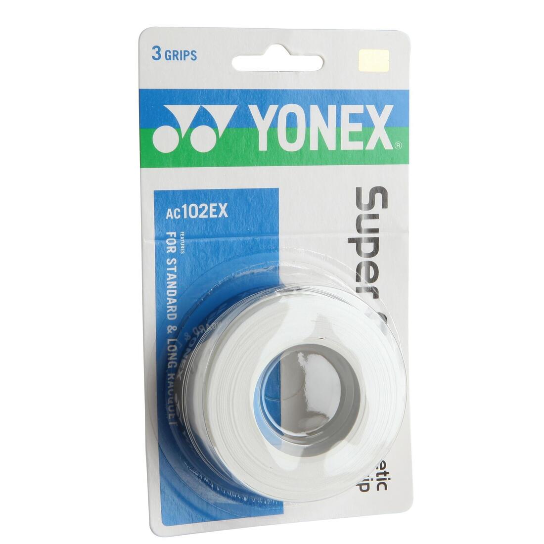 SURGRIP DE BADMINTON AC102 BLANC x 3
