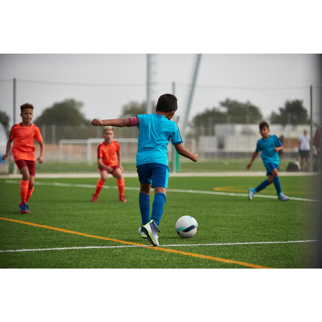 Chaussettes de football rayée enfant viralto club jr marine