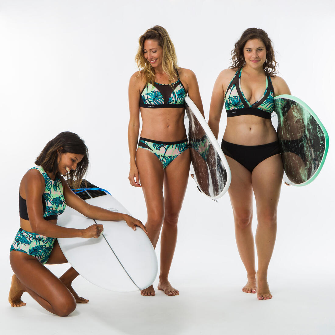 Haut de maillot de bain brassière de surf femme double réglage plat ELISE FOAMY