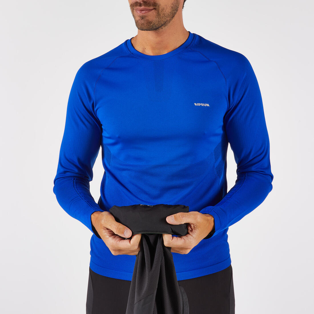 Veste de running coupe vent sans manche Homme, KIPRUN Run 500 noire