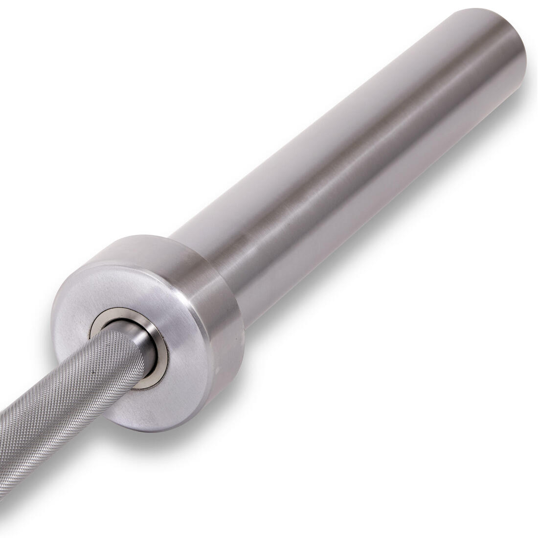Barre d'haltérophilie de 15 kg, manchon de diamètre 50 mm, prise de main 25 mm