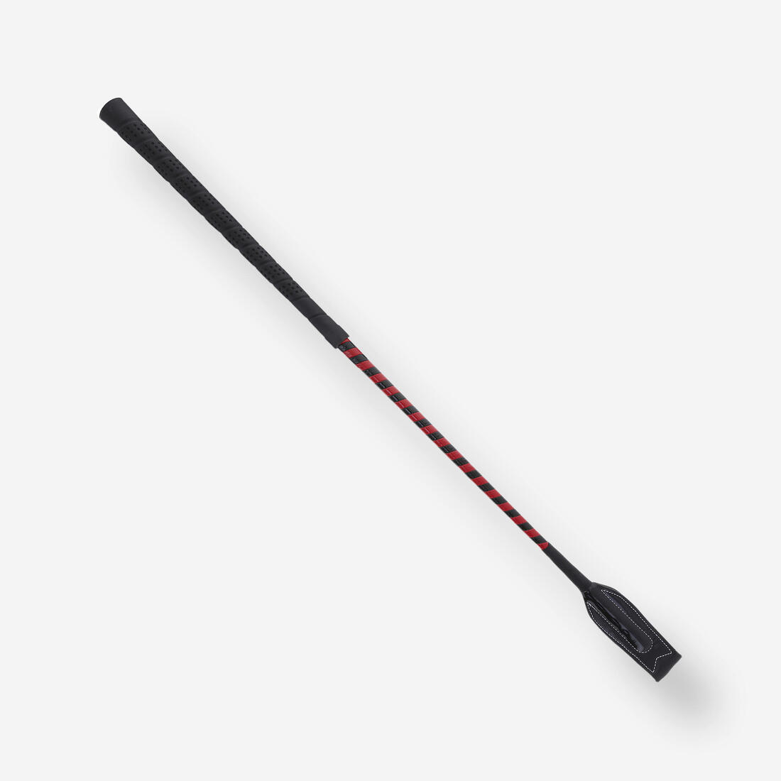 Cravache équitation COURSE rouge et noir - 63 cm