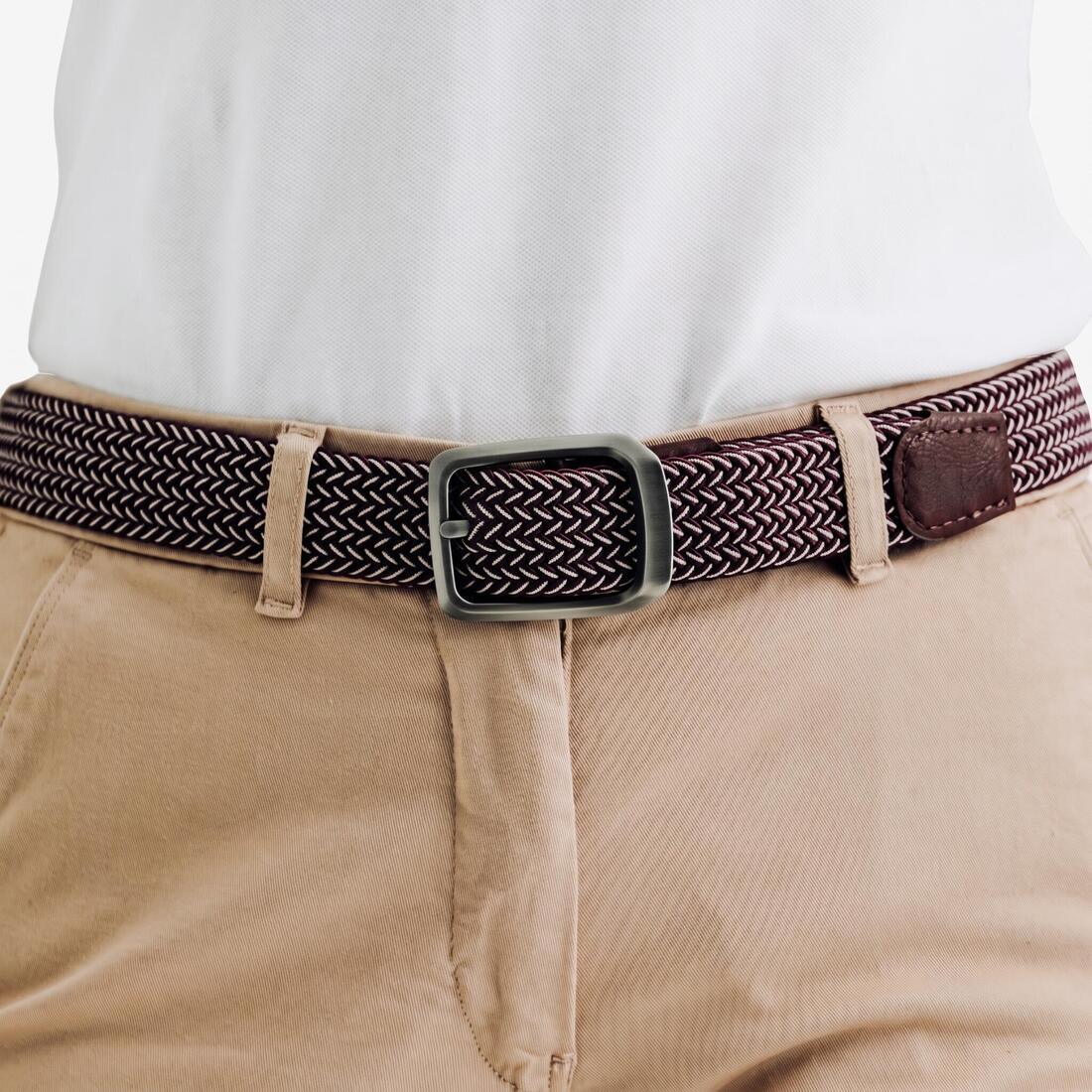 Ceinture golf tressée élastique & extensible