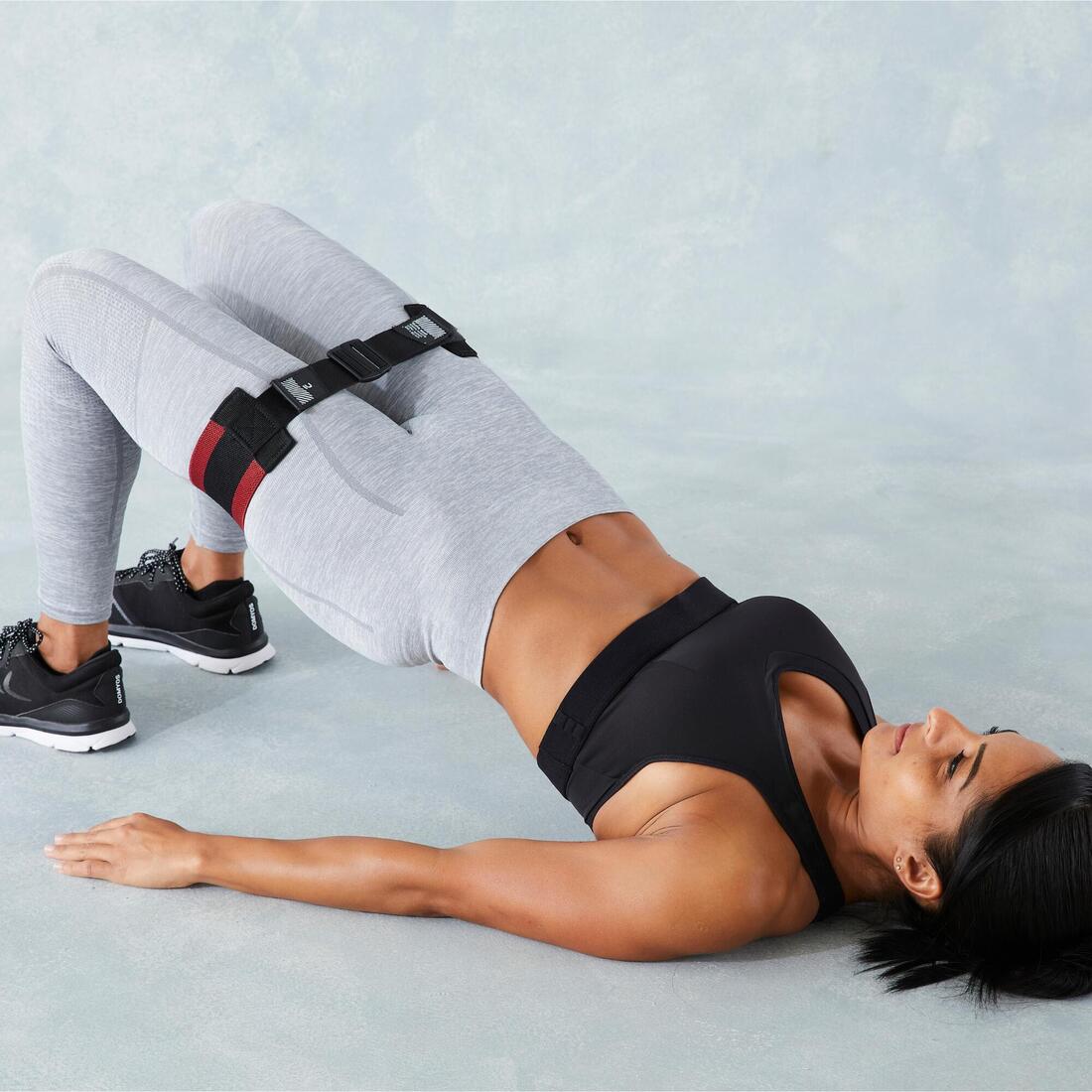 Élastique de musculation fessiers 22 kg longueur réglable - fast glute band