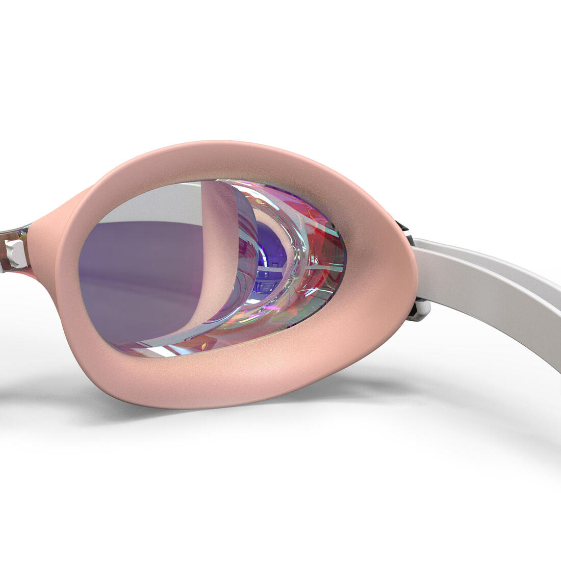 Lunettes de natation Taille Unique - Bfit blanches verres miroirs