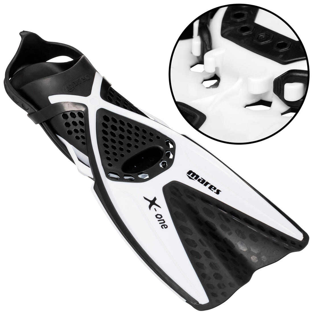 Kit de snorkeling Palmes masque et tuba - Kit tropical noir et blanc