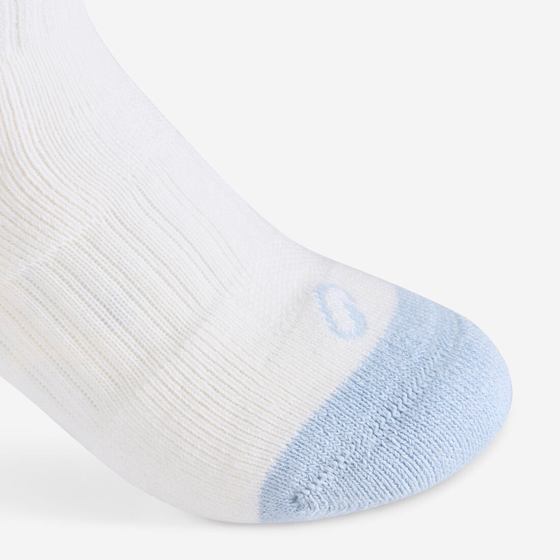 CHAUSSETTES DE SPORT ENFANT HAUTES RS 500 BLANC MARINE LOT DE 3