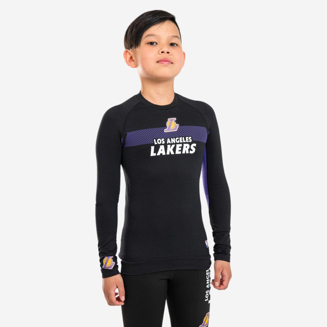Sous-maillot basketball NBA Los Angeles Lakers Enfant - UT500 Noir