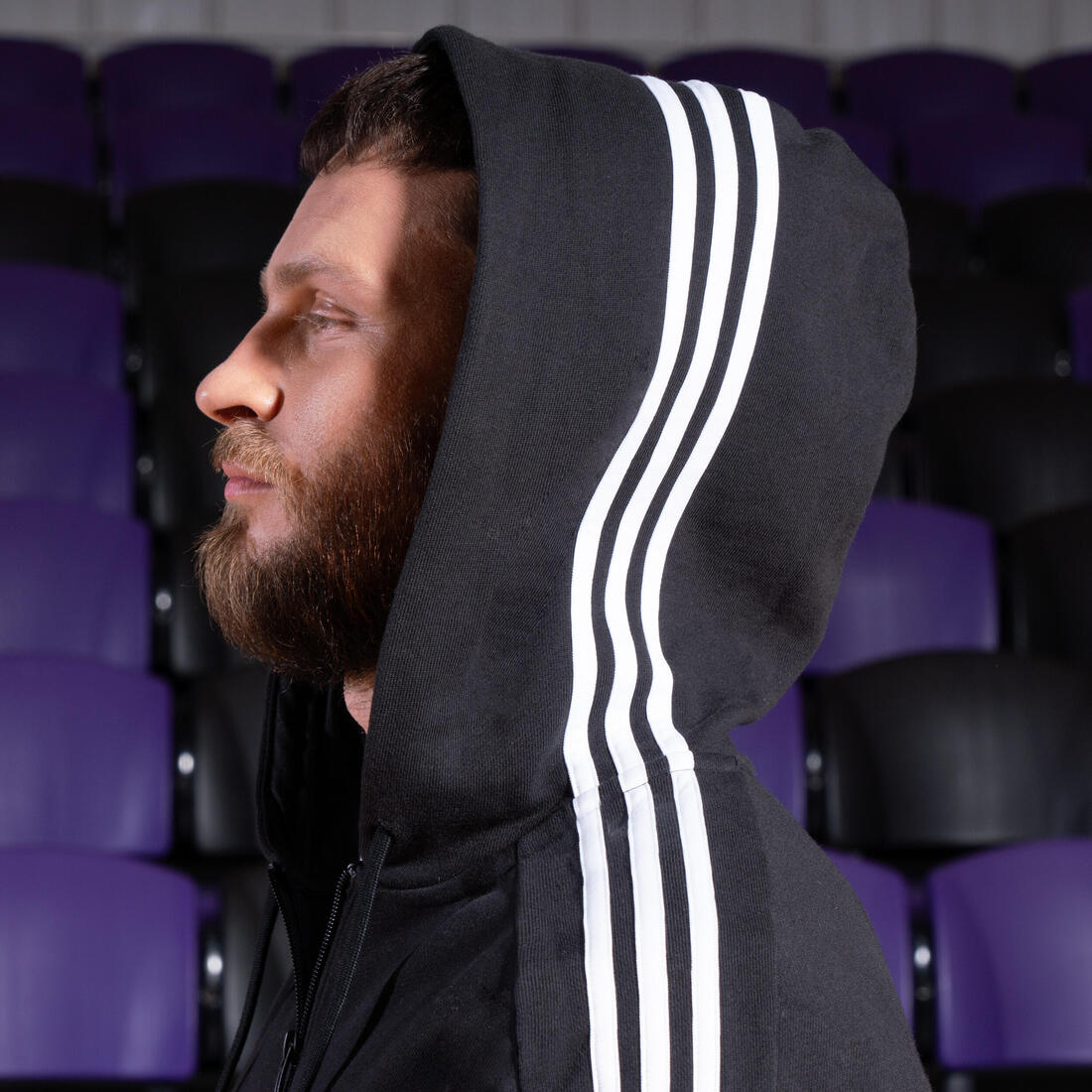 SWEAT A CAPUCHE DE FITNESS SOFT TRAINING ADIDAS HOMME NOIR