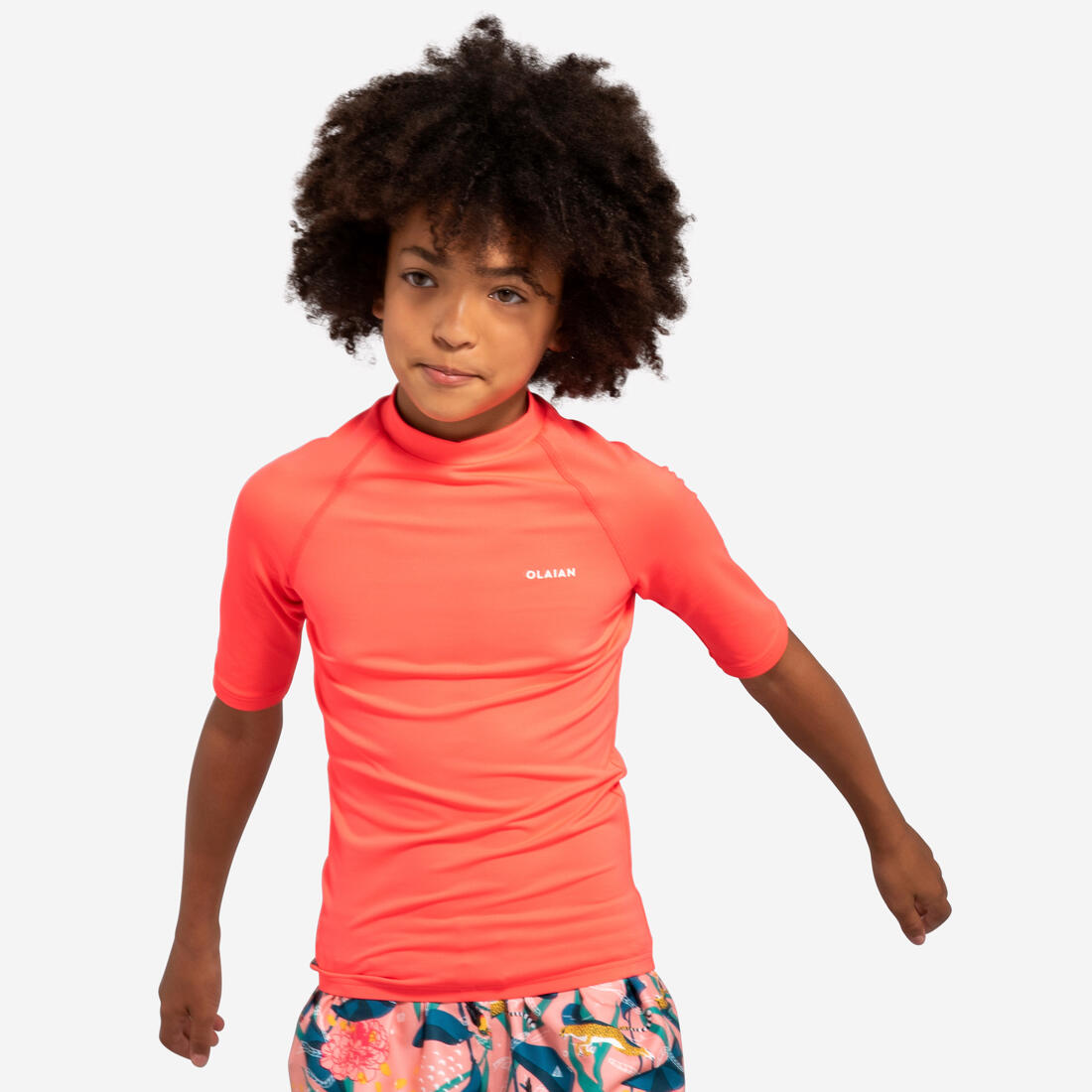 top solaire anti UV junior – rose ultra fluo