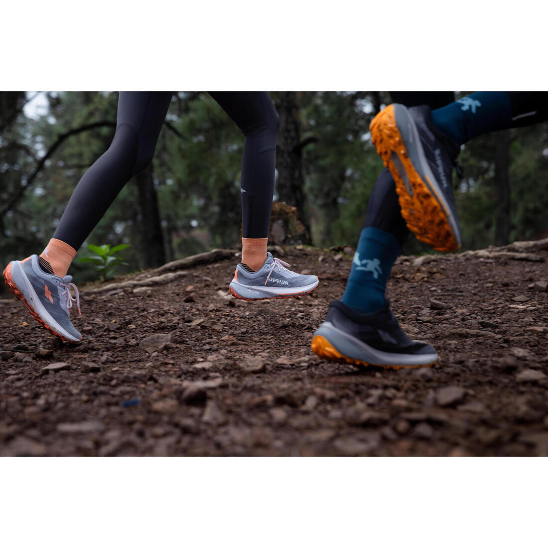 Chaussures de route et trail running femme, Kiprun Kipcore gravel gris et