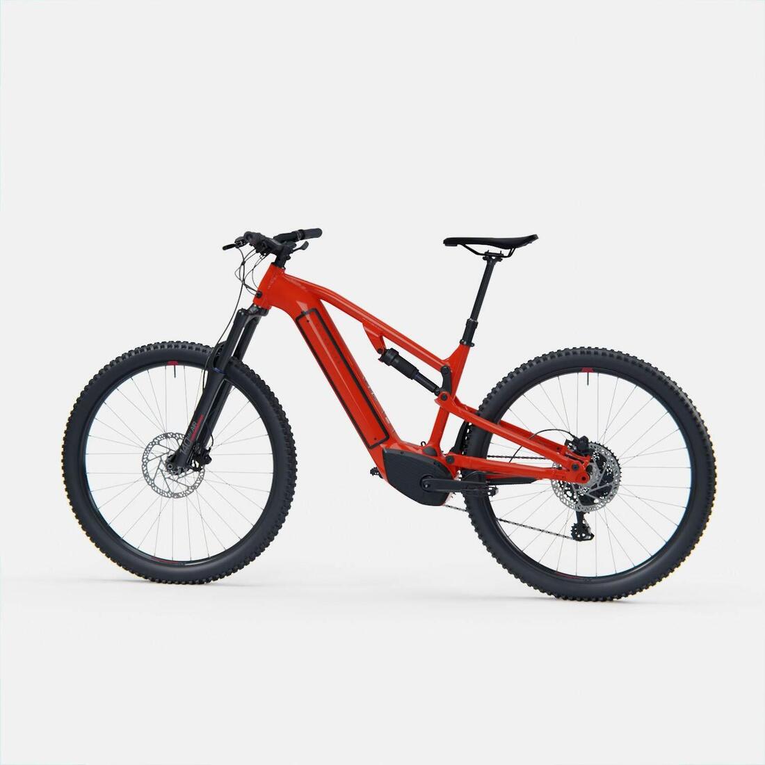 Vélo VTT électrique tout suspendu 29" - E-EXPL 520 S Rouge vif