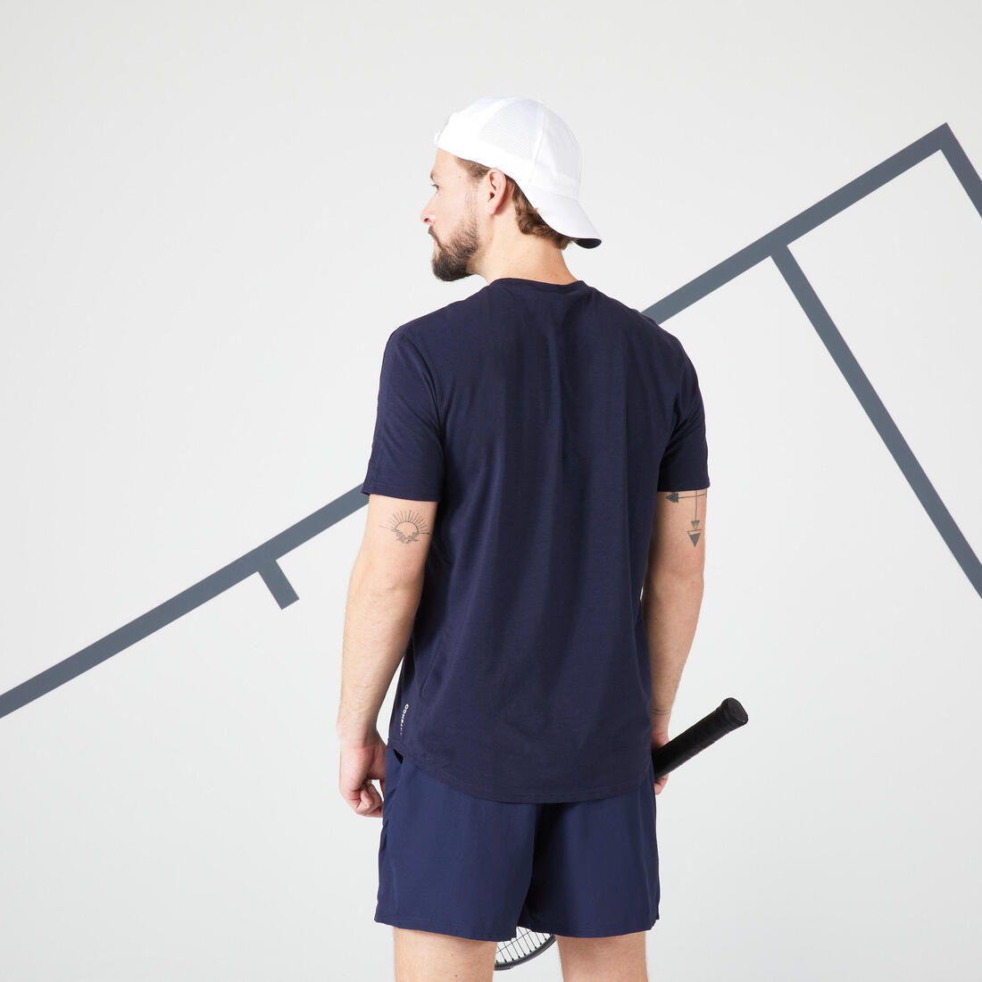 T-shirt de tennis homme - tts soft blanc cassé