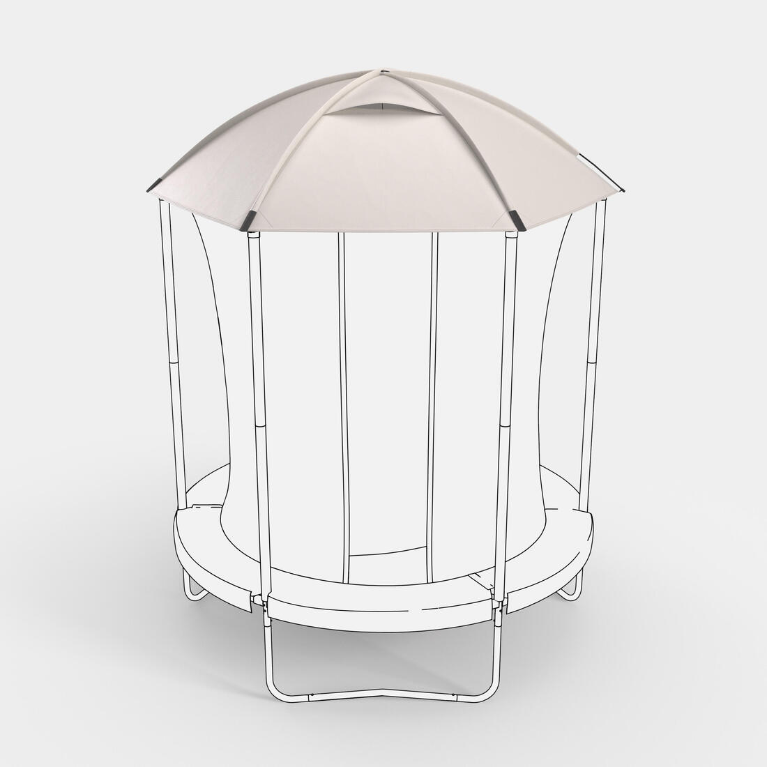 Dôme de protection soleil et pluie pour trampoline 240
