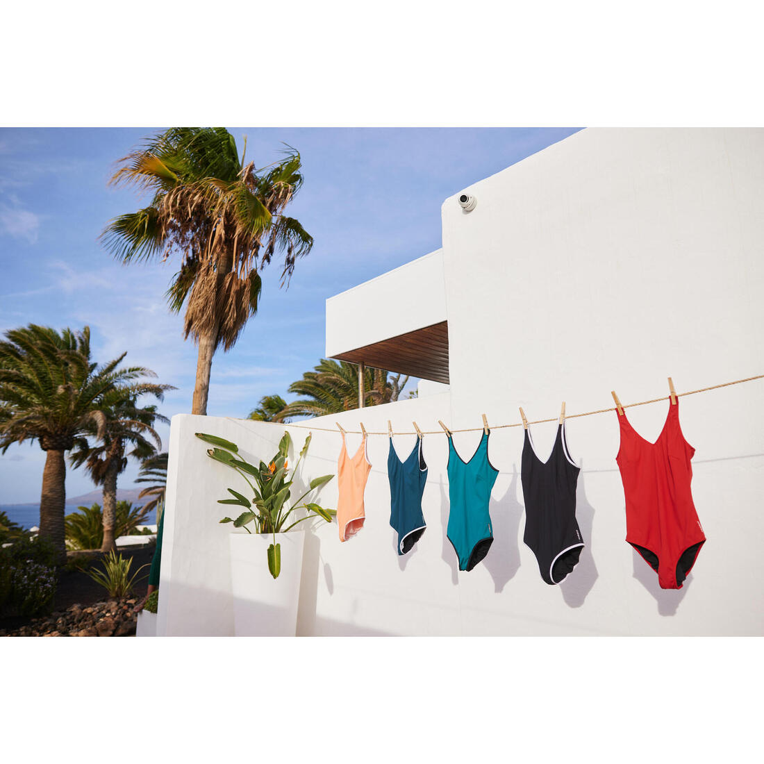 Maillot de bain 1 pièce aquagym femme Ines kaki