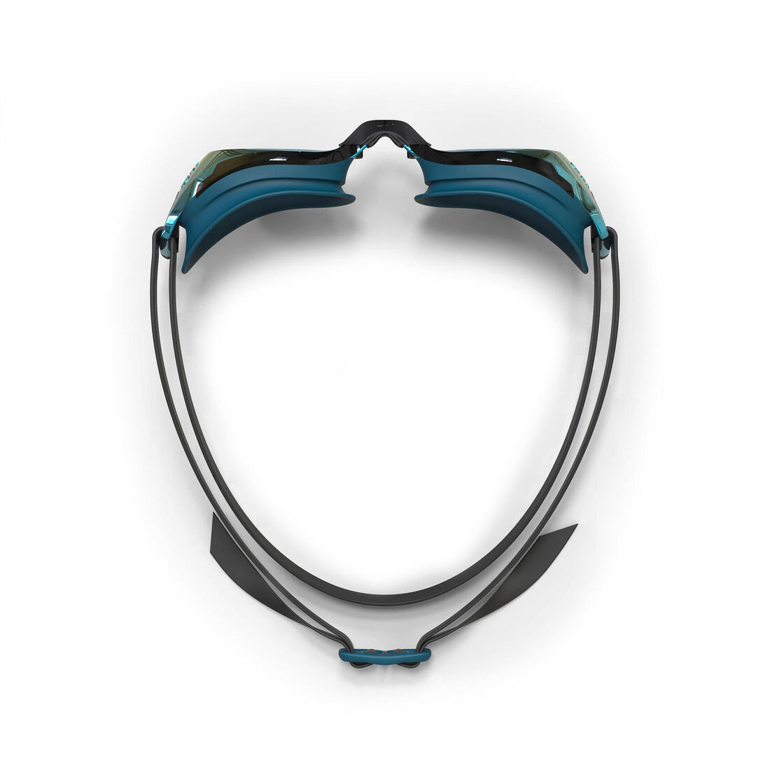 Lunettes de natation Taille Unique - Bfit blanches verres miroirs