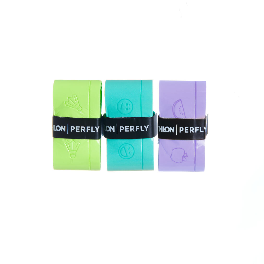 Lot de 3 Surgrips de Badminton, Fun Overgrip Violet/Vert Menthe