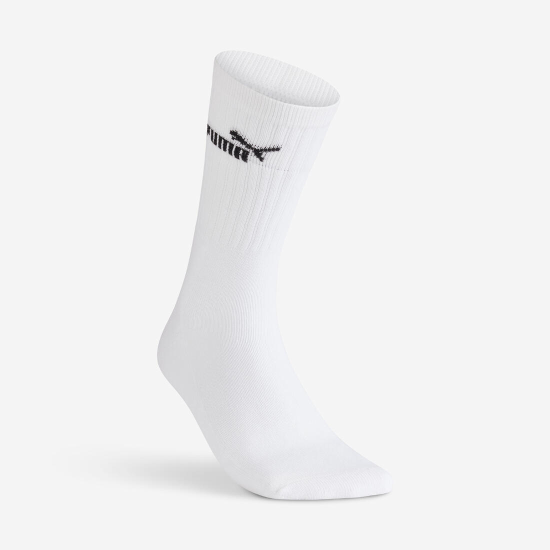 Chaussettes de sport hautes lot de 3 paires enfant, Puma JR high blanc gris noir