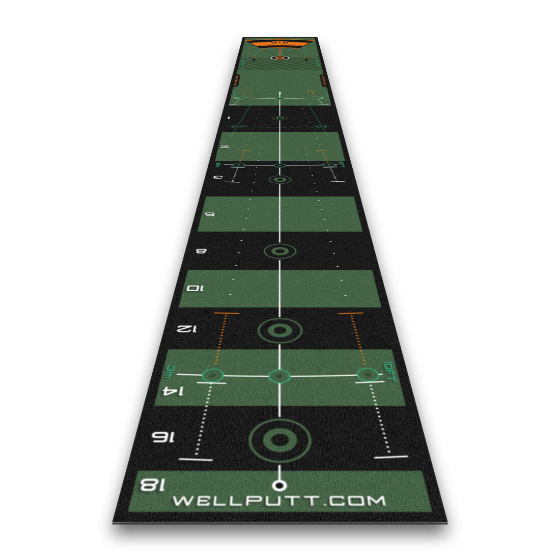 Tapis de putting golf 4m - Wellputt mat vert
