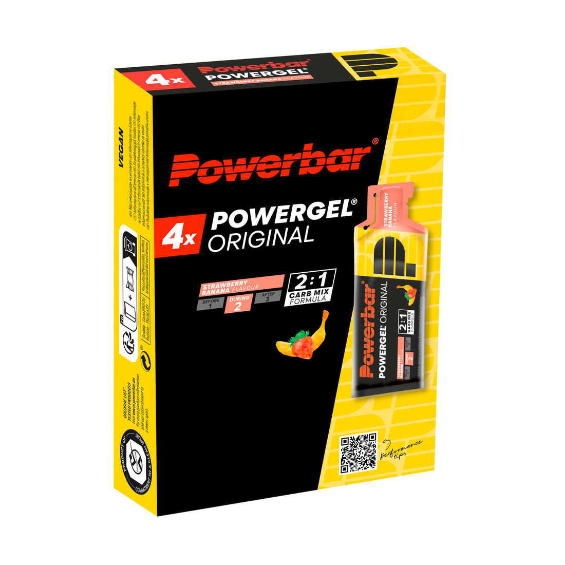 Gel énergétique POWER GEL fraise banane 4x41g