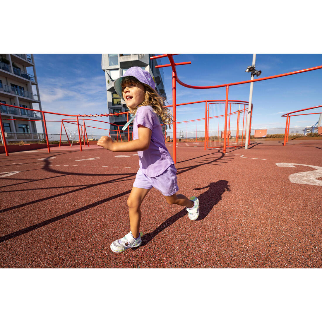 Chaussures Barefoot à scratch respirantes enfant, Stepper Fresh violet et
