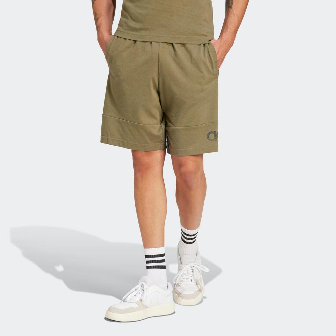 Short de fitness homme, vert