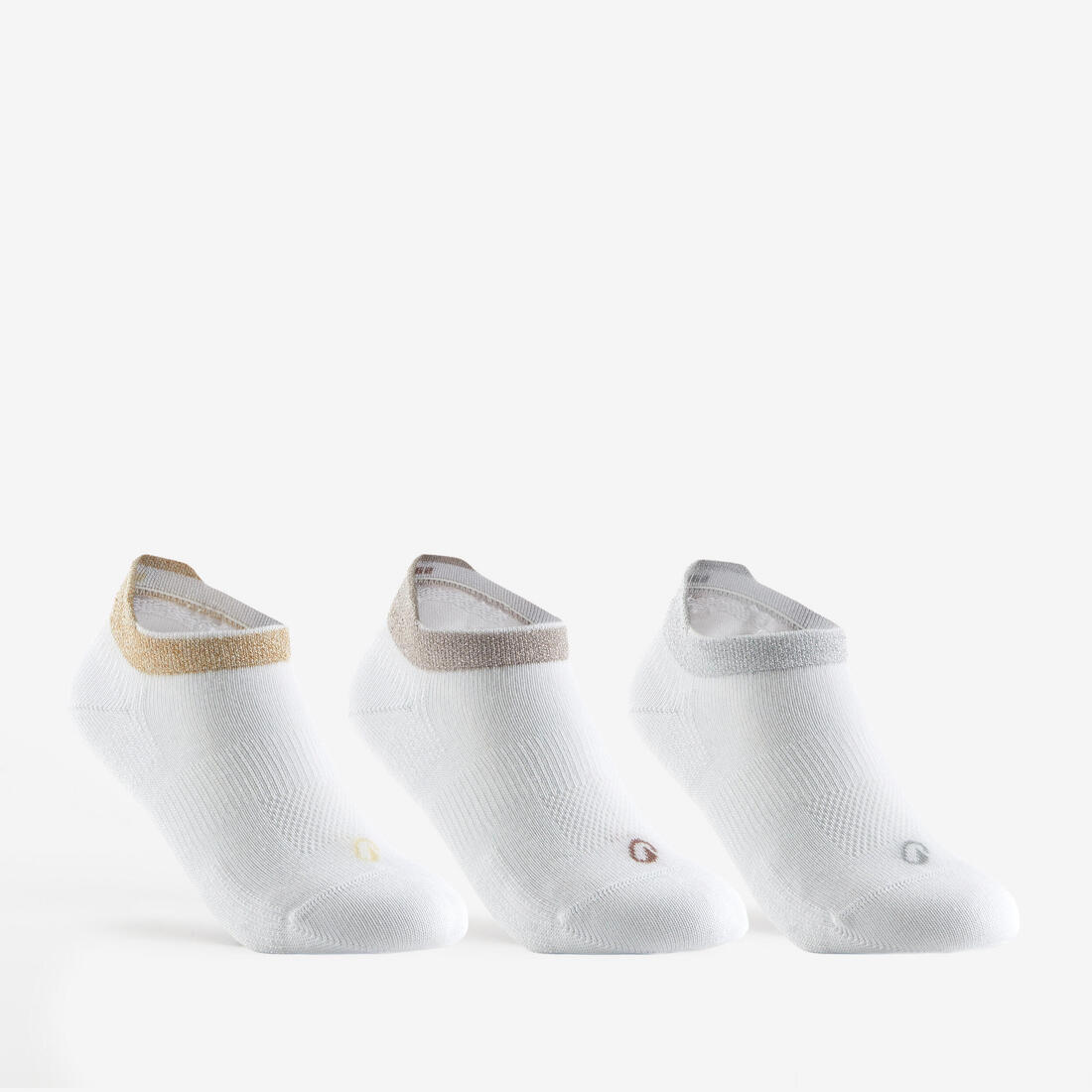 CHAUSSETTES TENNIS ENFANT BASSES ARTENGO RS 160 GRIS LOT DE 3