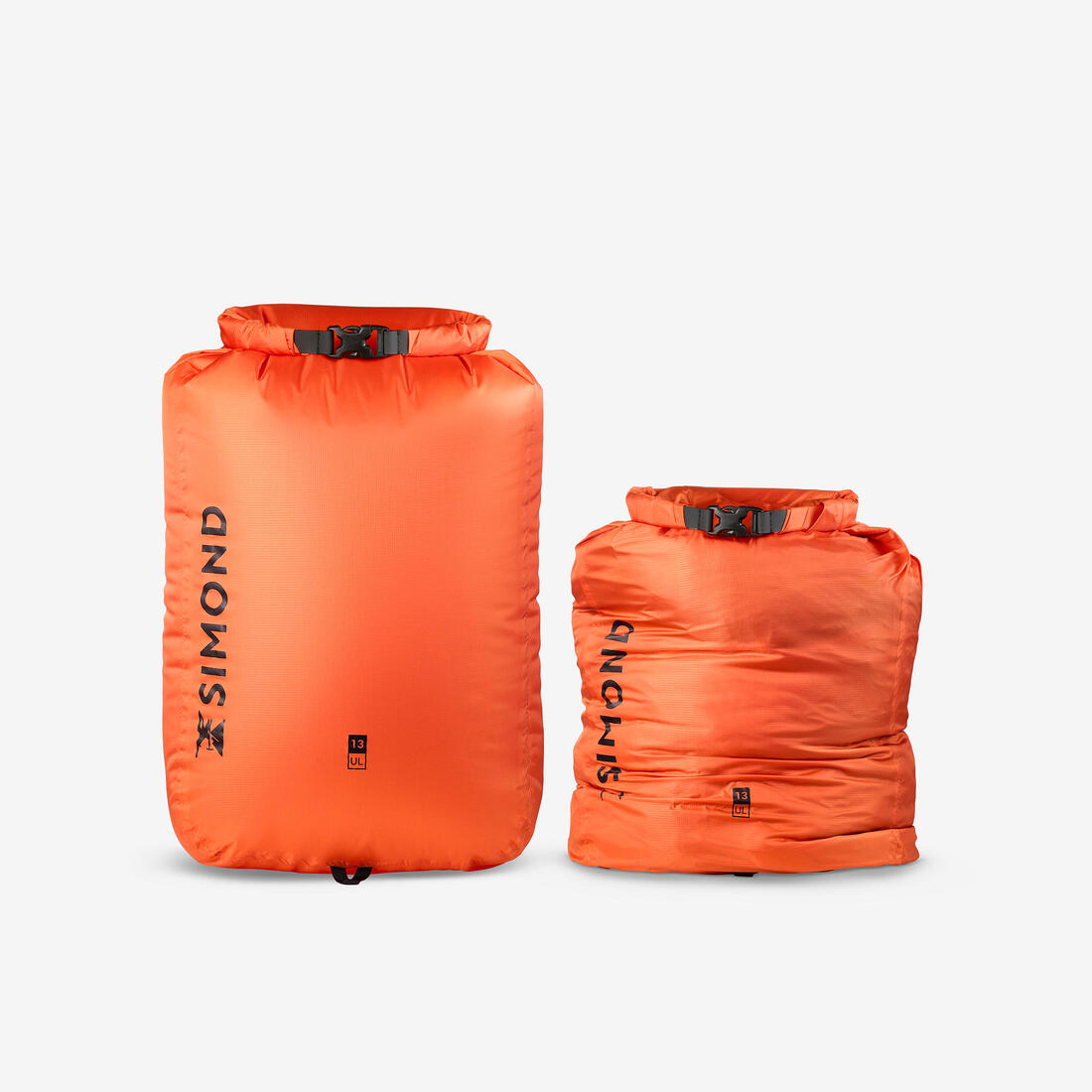 Sac de compression imperméable 13 litres (IPX5), ultra léger , orange