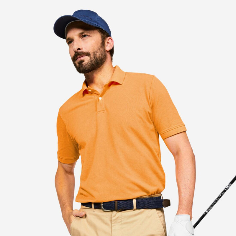 Polo de golf en coton polyester manches courtes homme, MW500