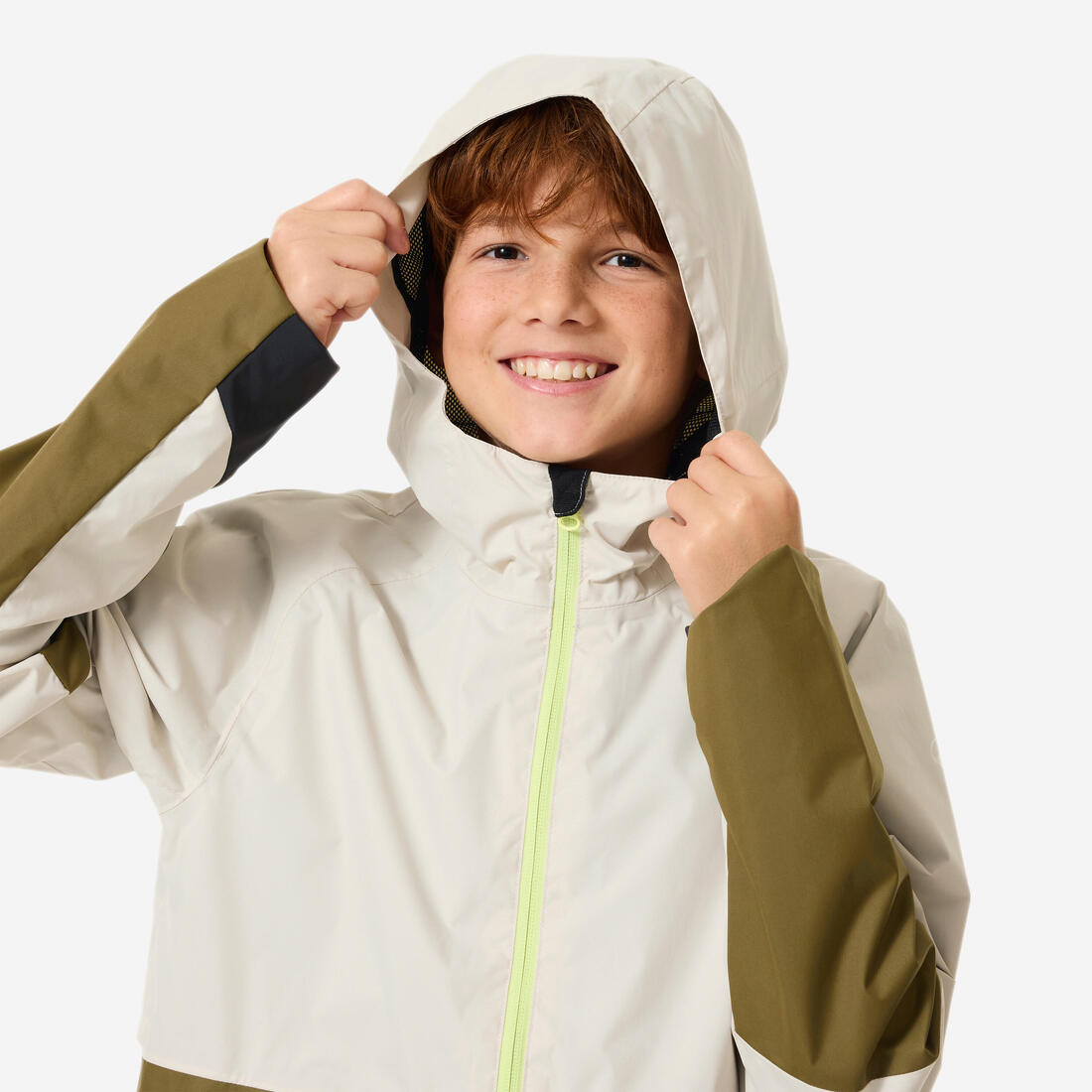 Veste de randonnée imperméable 7-15 ans enfant, MH500 twin