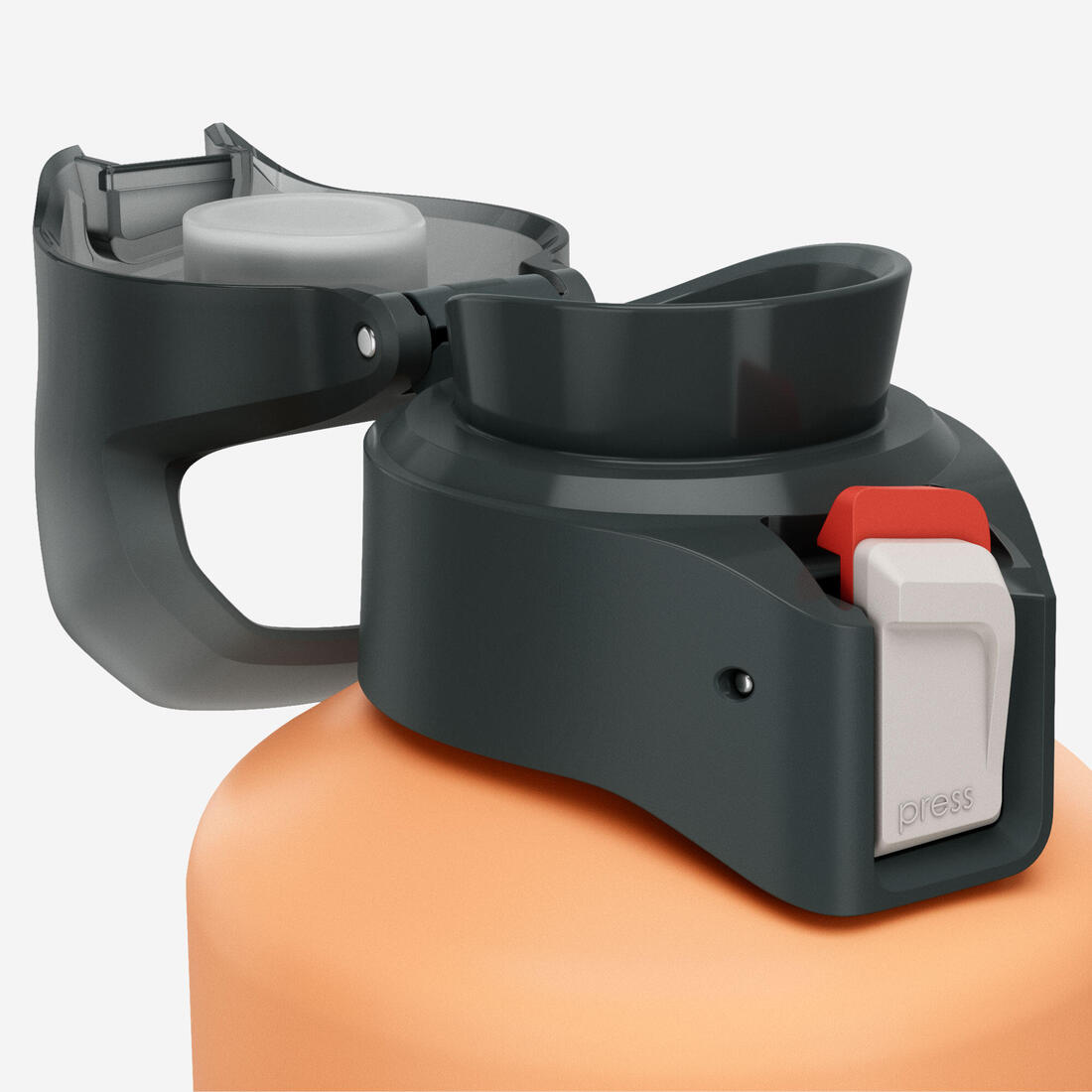 Gourde alu 1L avec bouchon instantané, composée à 100% d’alu recyclé