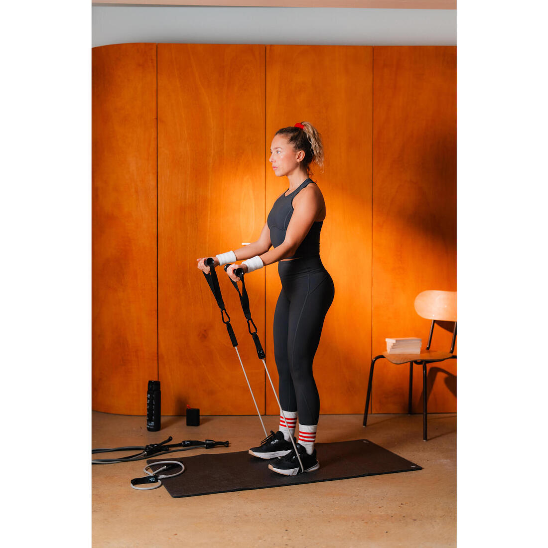 Kit de résistance de musculation compact avec 5 élastiques