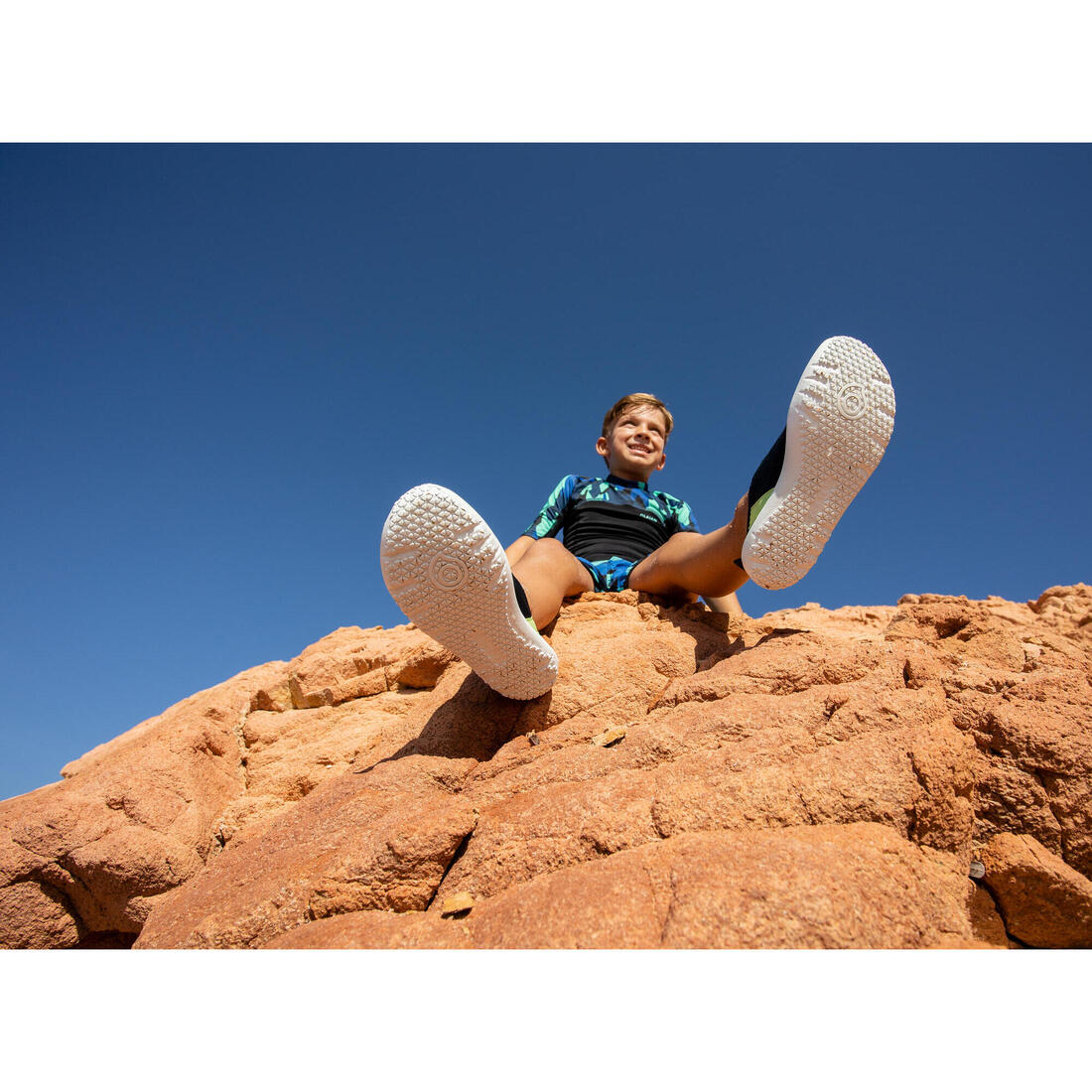 Chaussures aquatiques élastiques Enfant - Aquashoes 120 Lagune