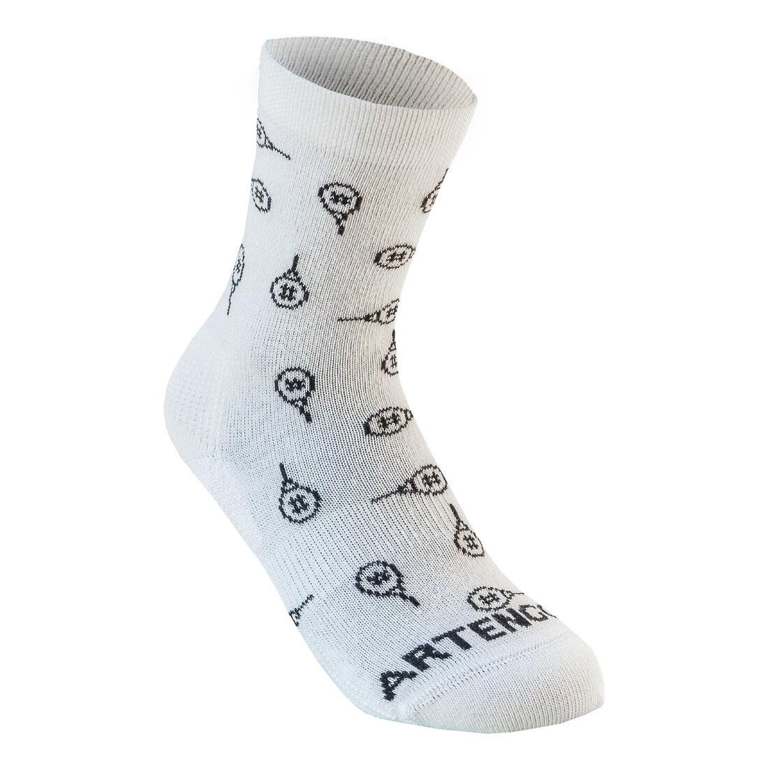 CHAUSSETTES DE SPORT ENFANT HAUTES ARTENGO RS 160 BLANC MARINE BLANC LOT DE 3