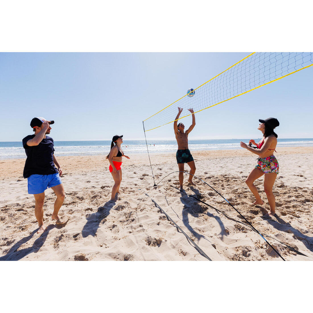 Set (Filet et poteaux) de Beach Sport d'initiation BS100