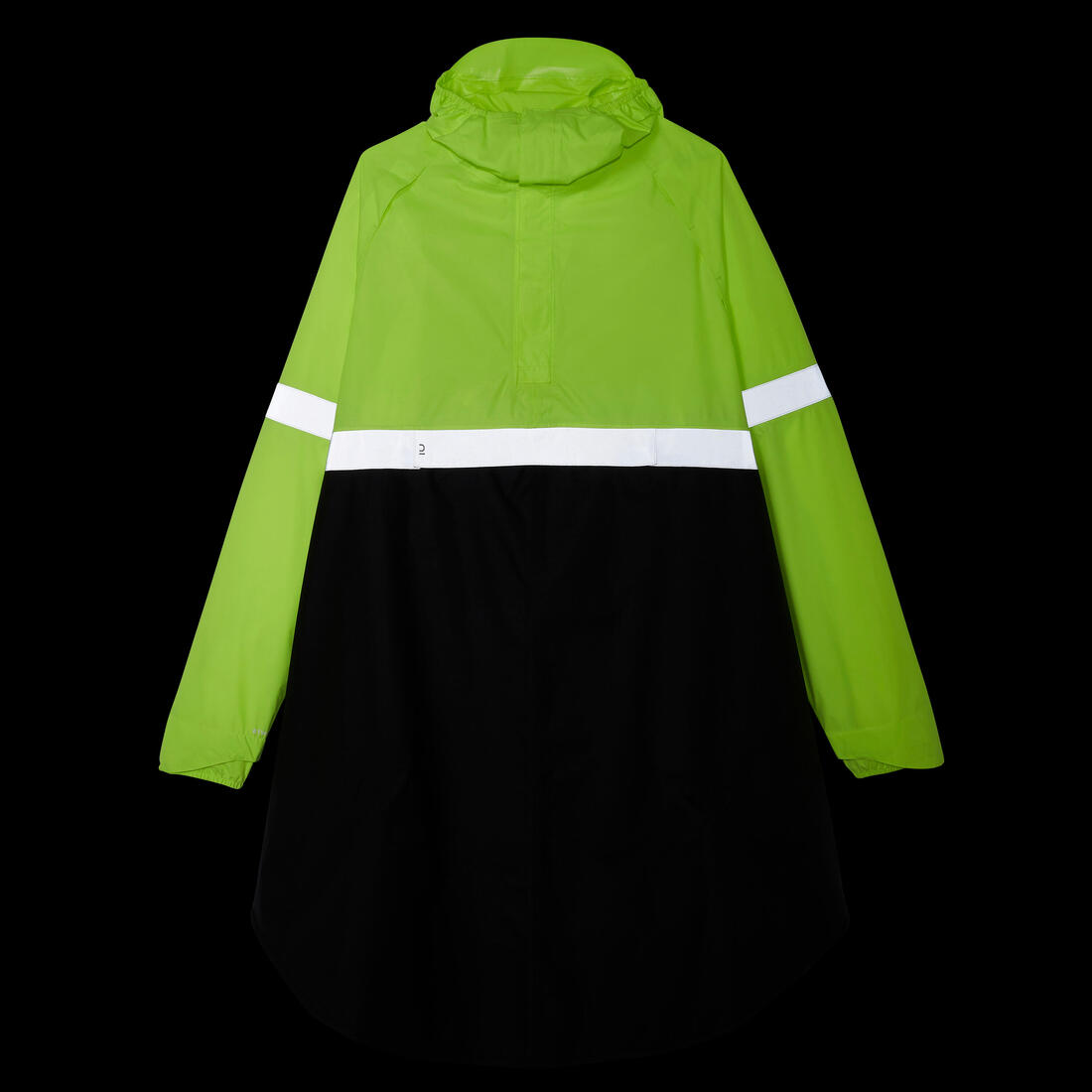 Poncho pluie visibilite jour nuit 560 noir jaune fluo