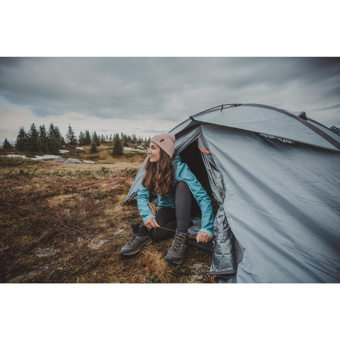 Legging sous-vêtement en laine mérinos de trek montagne Femme - MT500