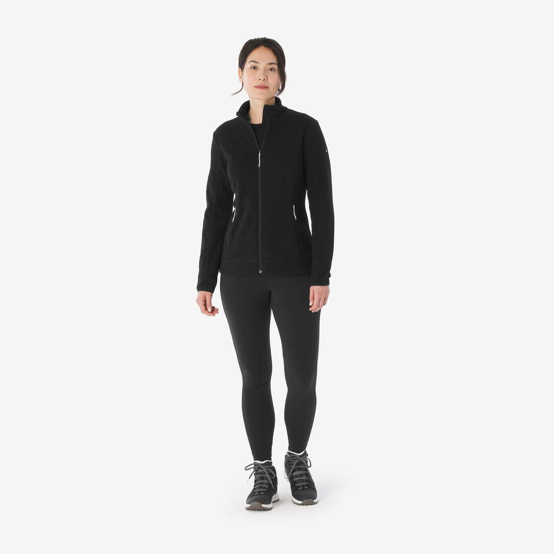 Polaire de randonnée montagne femme, MH100 full zip