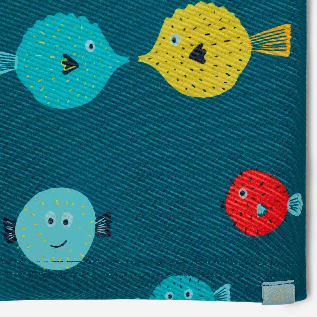 Boxer de bain bébé / enfant bleu imprimé crabes