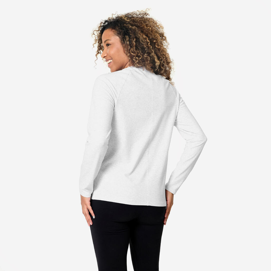 Tee-shirt en coton manches longues femme