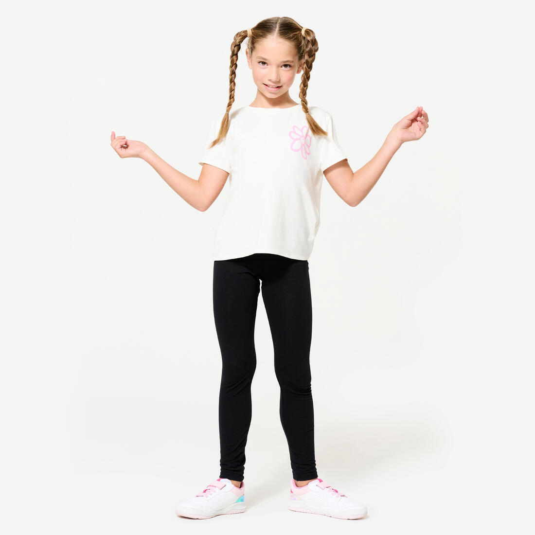 Legging fille coton - Basique noir