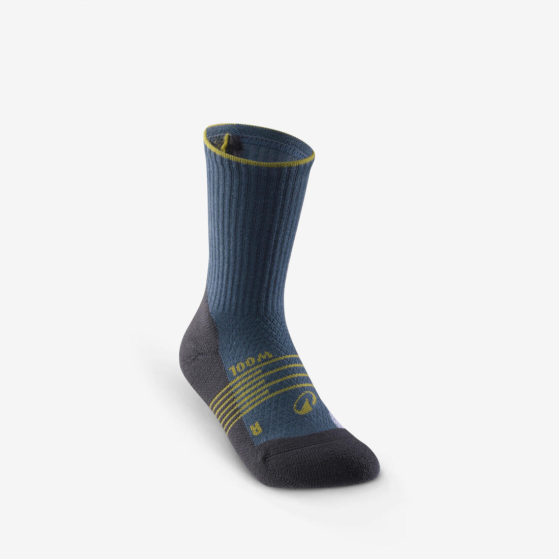 Chaussettes de randonnée hautes en laine (2 paires) 27 au 38 enfant, Hike 900